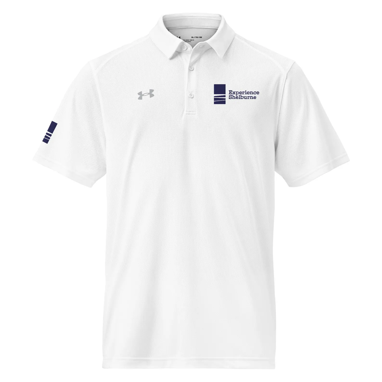 The Kwini Polo - White Under Armour polo flat lay
